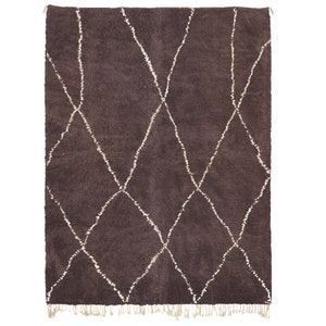 brown Beni ourain rug -  Modern Moroccan Rug custom