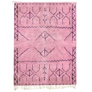 pink Beni ourain rug -  Modern Moroccan Rug custom PN-92_PR-19