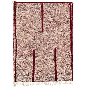 red Beni ourain rug -  Modern Moroccan Rug custom RD-17_W-40