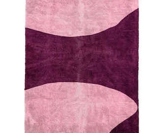 Pink Moroccan Rug: Handwoven Wool Beni Ourain Rug