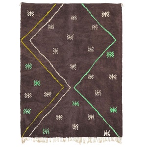 brown Beni ourain rug -  Modern Moroccan Rug custom