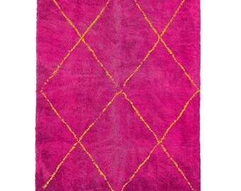 pink Beni ourain rug -  Modern Moroccan Rug custom PN-35_YL-15