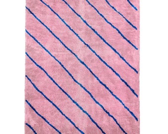 pink Beni ourain rug -  Modern Moroccan Rug custom PN-92_BL-03
