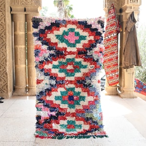 Intricate Moroccan Rug: Handcrafted Bohemian Masterpiece