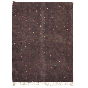 brown Beni ourain rug -  Modern Moroccan Rug custom