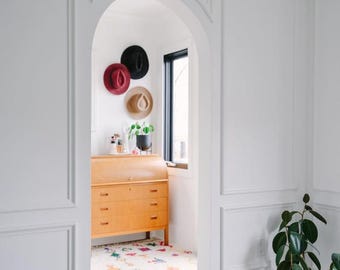 Moroccan Rug Azilal 5x8 Wool Cream White Multicolor Boho Living Room Berber