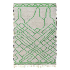 Fabulous Boujad Rug, Authentic Moroccan Rug, Abstract Carpet, Handmade Moroccan Rug, Bohemian rug, Shag Rug, Boho Rug For Bedrom
