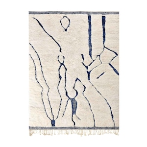 Morocco rug 5.1 FT x 8.3 FT- Moroccan Berber Carpet - Berber rug - Beni Ourain carpets - Area rug - Tapi - Tapi marocain 5x8
