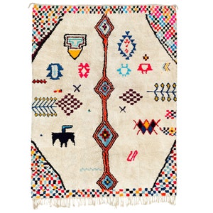 Moroccan rug Beni Ourain handmade 100% wool rug