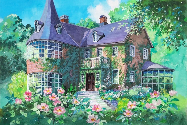 Ghibli Background Canvas Print anime background