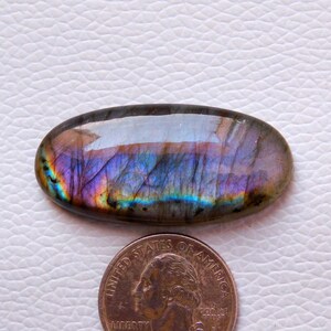 AAA Quality Purple Labradorite Gemstone Cabochon, Natural Purple Flashy Crystal, Designer Cabochons, 44*21*8mm 66Cts