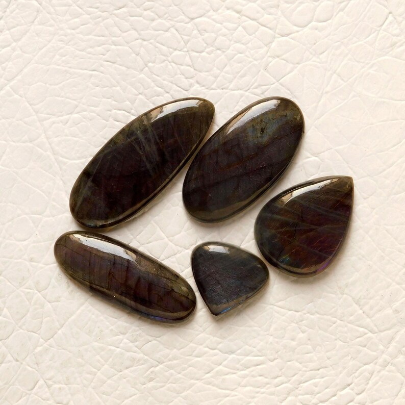 AAA Flashy Purple Labradorite Gemstone Loose Cabochon Healing Crystal for Pendant Making image 7