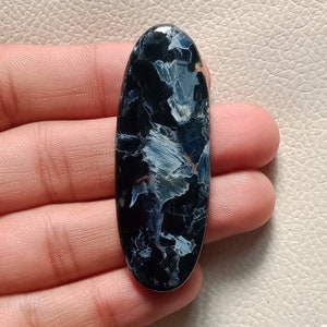 Natural AAA Quality Pietersite Cabochon, Oval Shape Chatoyant Pietersite Loose Gemstone Crystal, Big Size 60*21*5mm 64Cts