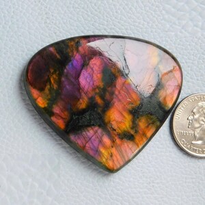 175Cts Natural Purple Labradorite Cabochon Loose Gemstone, Healing Crystal, Big Size 50*59*7mm