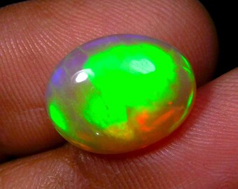 AAA Ethiopische opaalcabochon, multi-fire Welo-edelsteen, formaat 14 x 11 x 4 mm: 3,5 ct