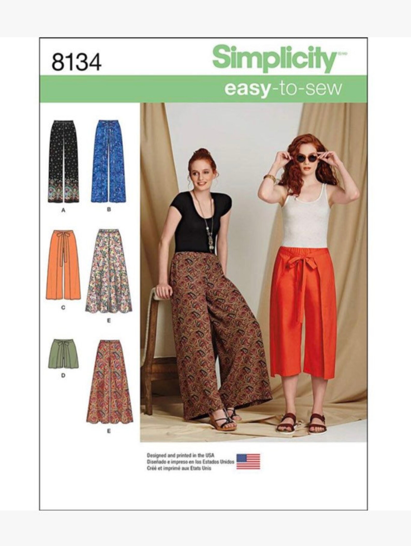 Simplicity wrap pants pattern 8134 Etsy