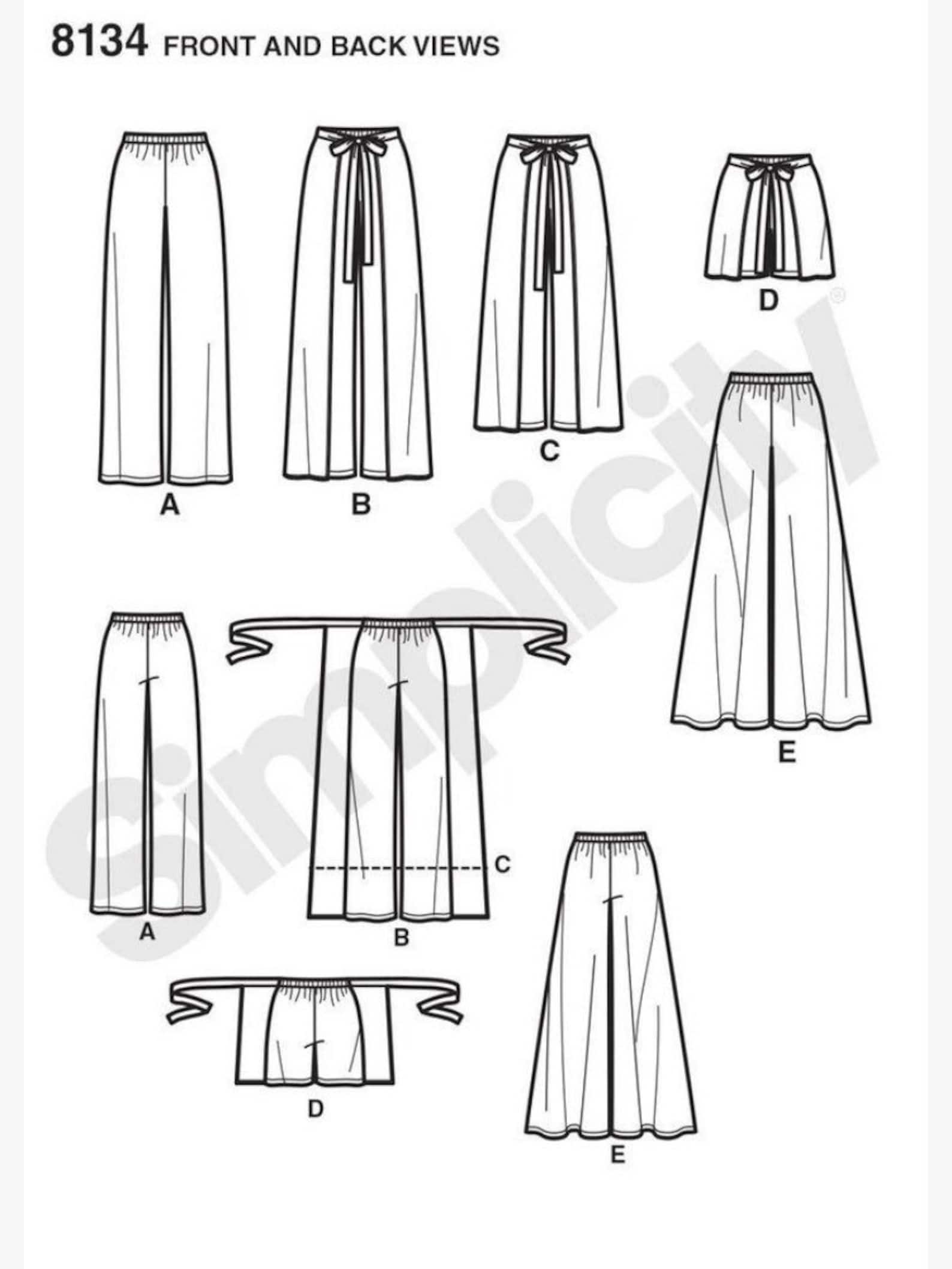 Simplicity wrap pants pattern 8134 | Etsy