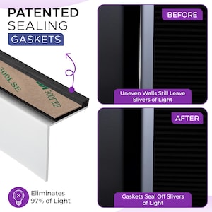 Light Blocking Strips for Blackout Blinds & Shades – Removable Window ...