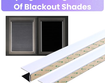 Stop Light Leaks Around Shades & Blinds – Removable Side Channels – No Blackout Curtain Needed
