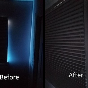 Light Blocking Strips for Blackout Blinds & Shades – Removable Window Light Blocker image 13