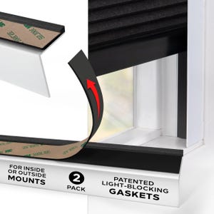 Sleepy Time Tracks Light Blockers for Blinds-Light Blocking Strips for Blinds, Easy to Install Side Tracks for Blackout Shades, Made in USA