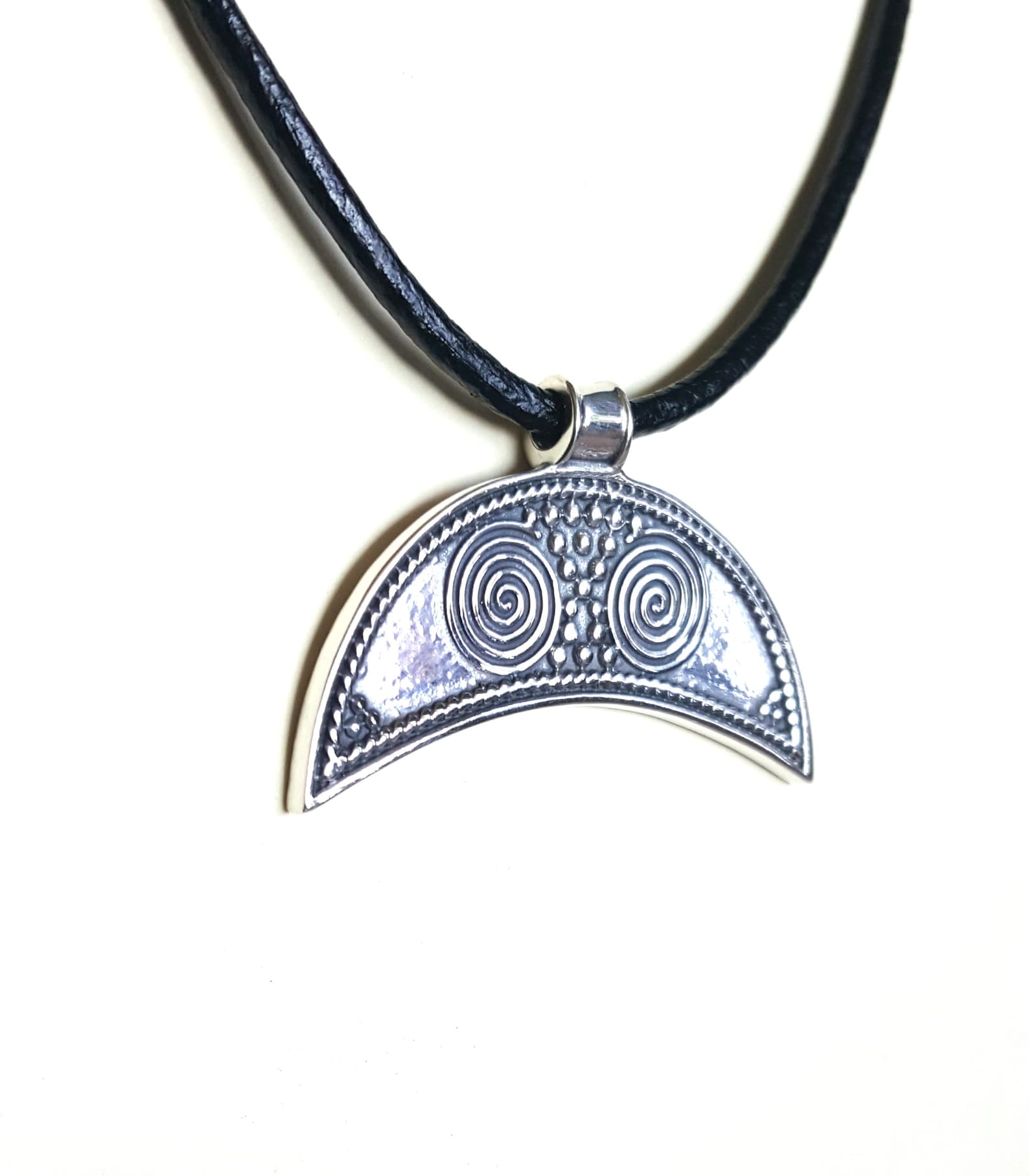 Hallmarked Sterling Silver Norse Viking Mani Pendant on Real Etsy