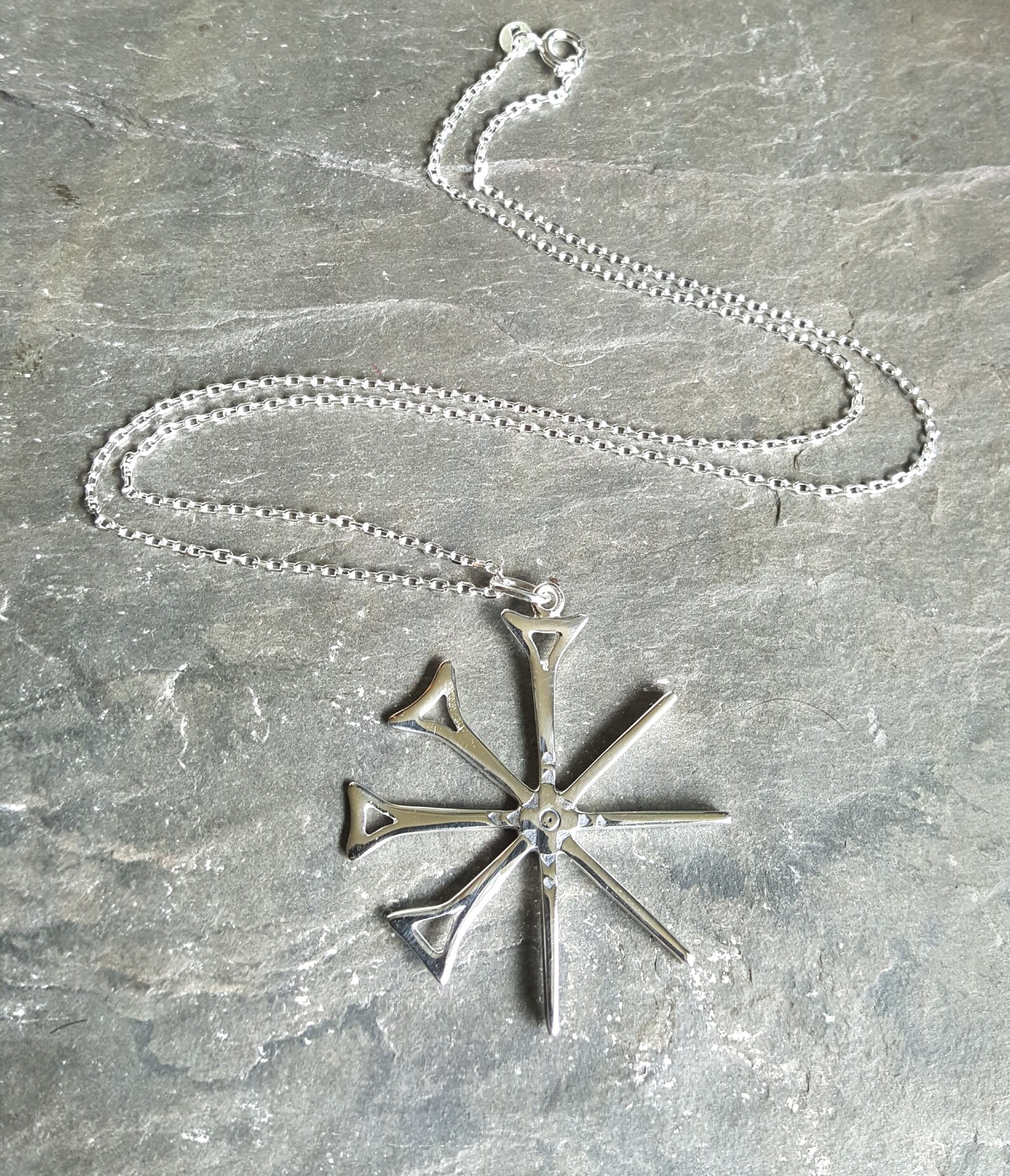 Hallmarked Sterling Silver Anu Symbol Pendant on 18 Etsy