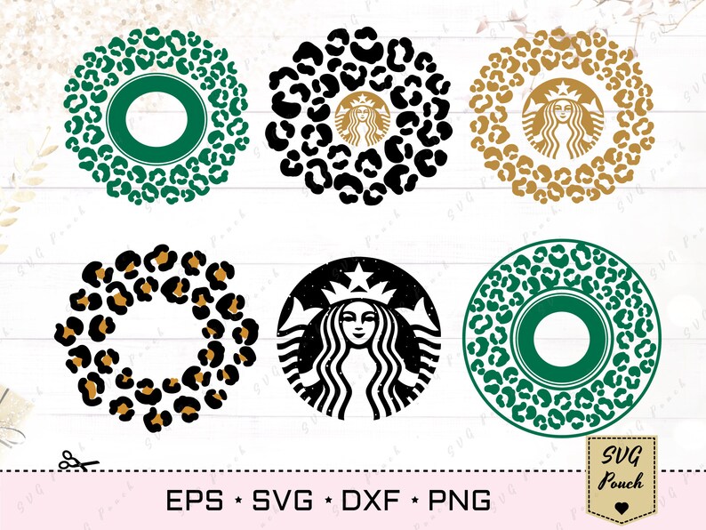 Download Starbucks cup SVG Leopard cut file set of 6 Cheetah spots ...