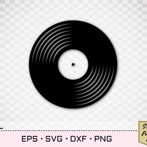 Vinyl Record Svg Digital File, Vinyl Record vector Eps File, Vinyl Record Cricut and Silhouette Svg, Vinyl Record Printable Clipart Png. image 3