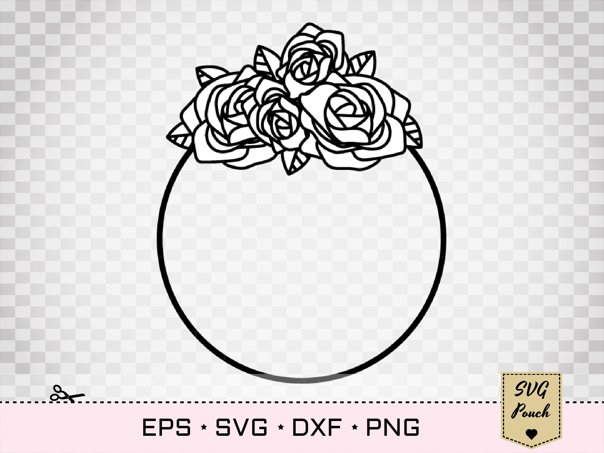 Roses silhouettes SVG By SVGPouch