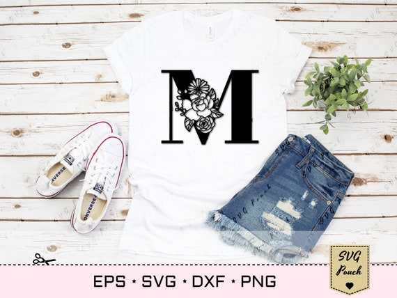 Download Floral Letter M Svg Flower M Font Svg Floral Letters Svg Etsy