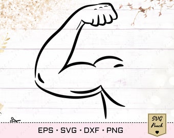 Bicep SVG, Bodybuilder Svg, Weightlifter Arm svg, Workout Man png Strong Power, sport gym svg.