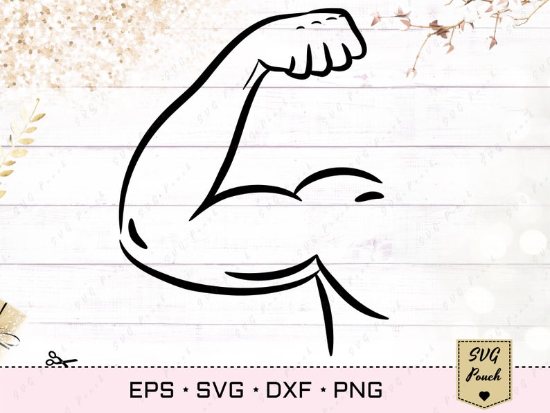 Bicep SVG Bodybuilder Svg Weightlifter Arm Svg Workout Man | Etsy
