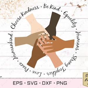 Schwarz Leben Materie SVG vereinen Hände Datei SVG-Schnittdatei für T-Shirt Sublimation Design. Kein Rassismus svg, BLM svg