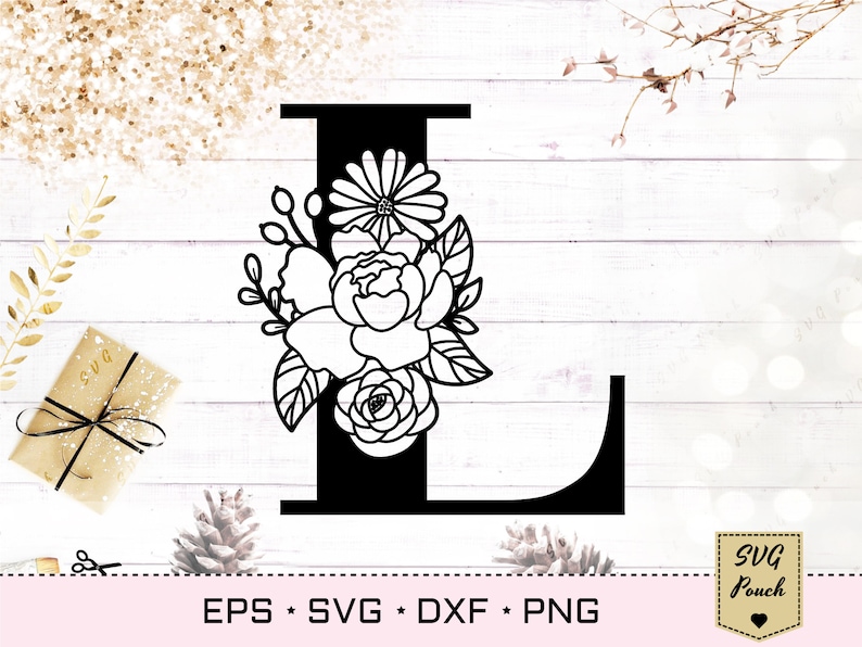Download Floral letter L svg Flower L font svg Floral letters svg ...