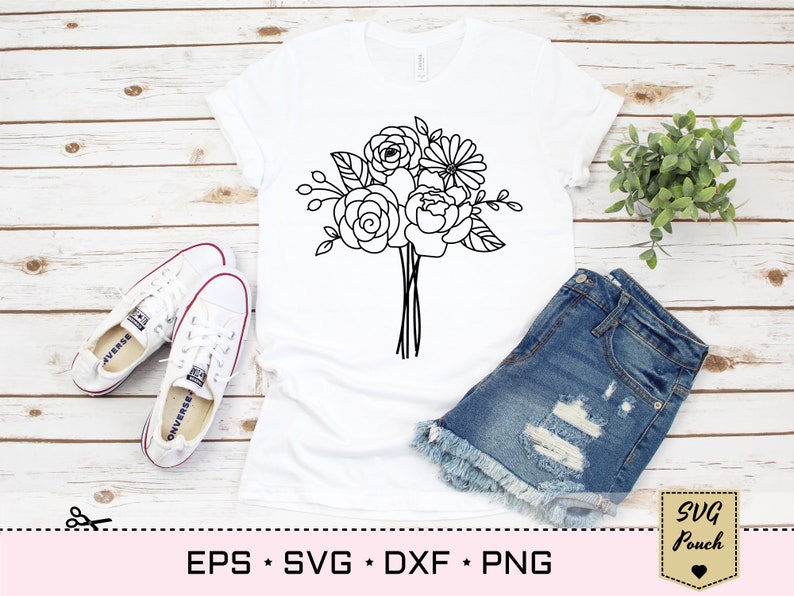 Download Mason jar SVG with flower bouquet svg Floral bouquet svg with | Etsy
