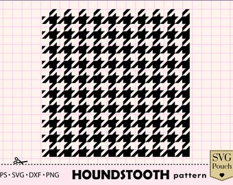 Houndstooth Pattern Print svg | Classic retro plaid Houndstooth pattern Svg