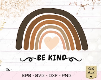 Be Kind SVG, Be Kind Rainbow Unite full color Svg cutting file for T-shirt sublimation design. Black Lives matter SVG.