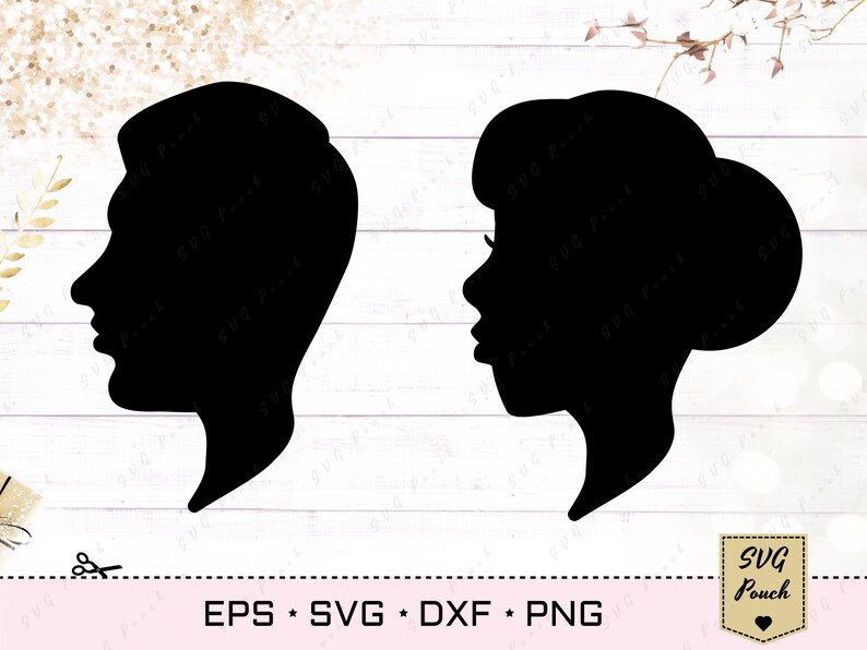 Download Portrait Silhouette SVG Universal male female profile SVG | Etsy