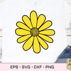 Daisy cut file SVG, Daisy Flowers Bundle, Chamomile Floral SVG, Eps Png cut file, Blossom svg, Camomile Plant svg, Petal svg, image 5