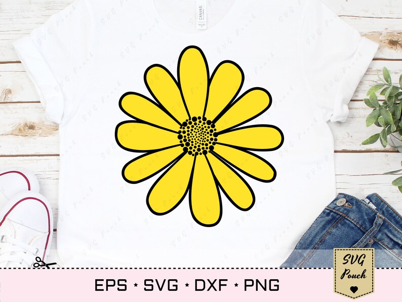 Daisy cut file SVG, Daisy Flowers Bundle, Chamomile Floral SVG, Eps Png cut file, Blossom svg, Camomile Plant svg, Petal svg, image 5