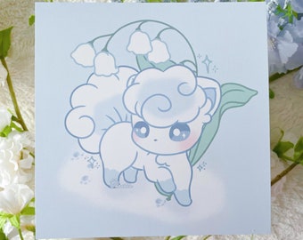 Snowy Alolan Fox Print