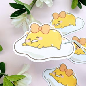 Cute Bow Egg Vinyl Sticker