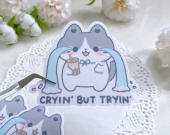 Cryin But Tryin Vinyl Aufkleber