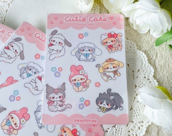 Cutie Cats - MINI Vinyl Sticker Sheet