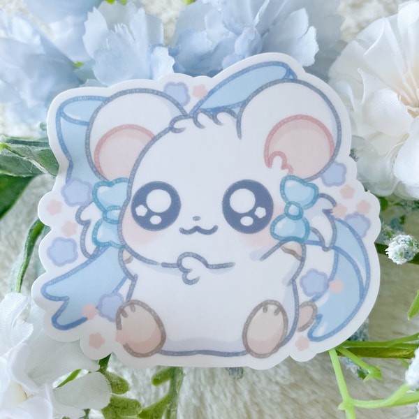 Sweet Ribbon Hammy - Vinyl Sticker