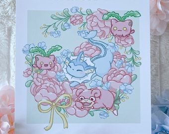 Poké Florals Print