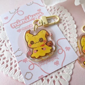 Pika Mimik - Acrylic Epoxy Keychain w/ Glitter
