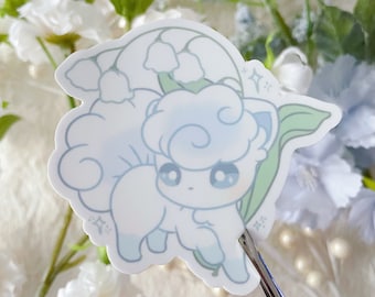 Snowy Alolan Fox - Vinyl Sticker