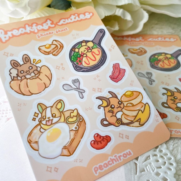 Ontbijt Poké Cuties - MINI vinylstickervel